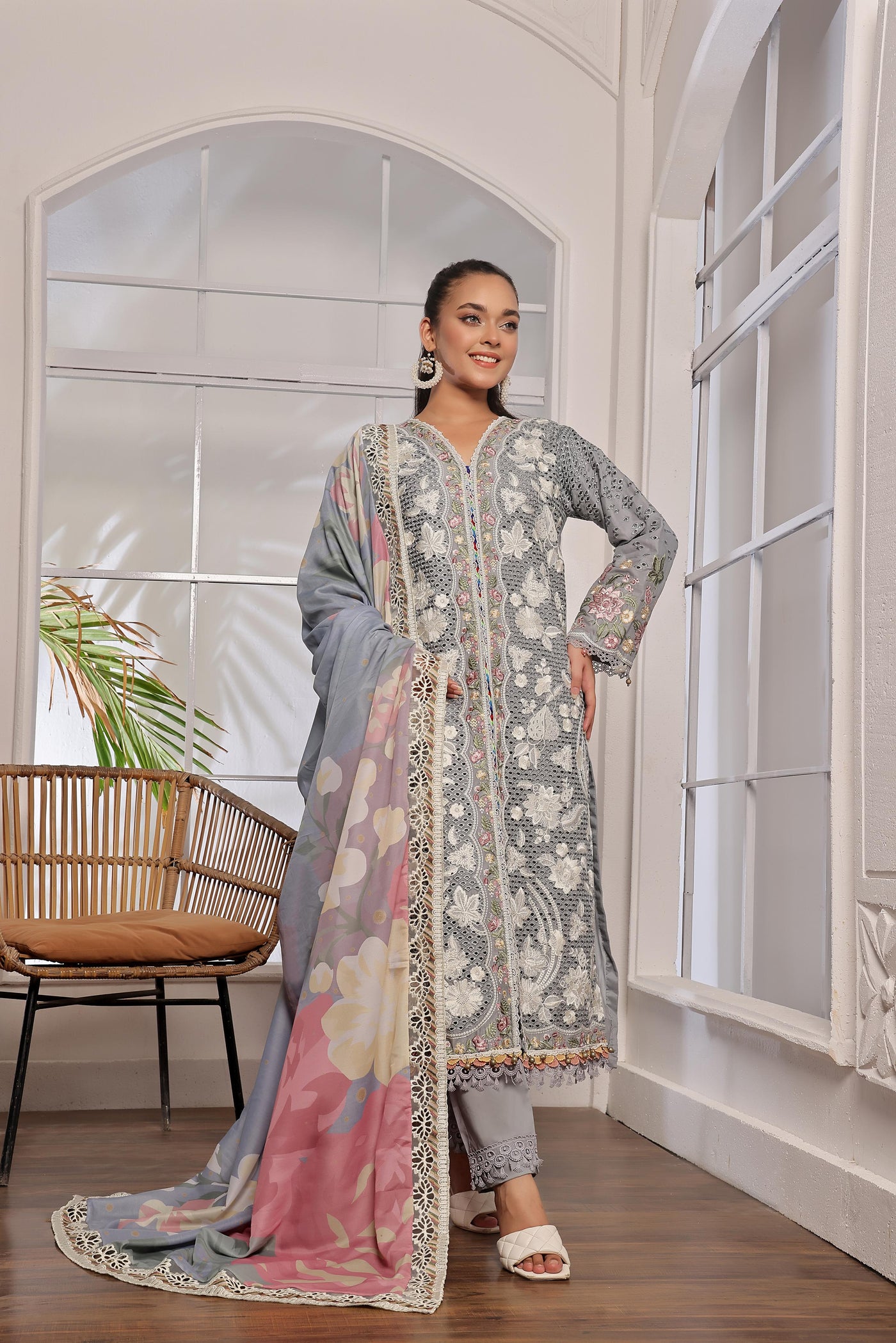 Design 3 - Jazmin Shahkaar Stitched Luxury Lawn SS'24