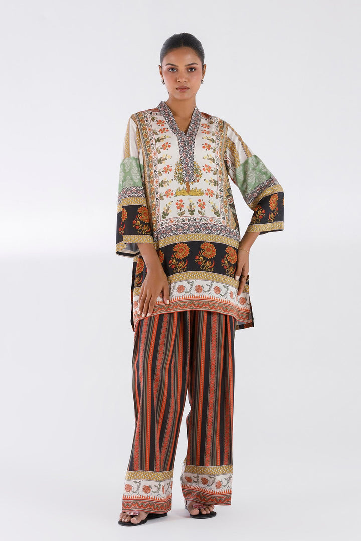 Linen Multi Stitched Suit - Sana Safinaz