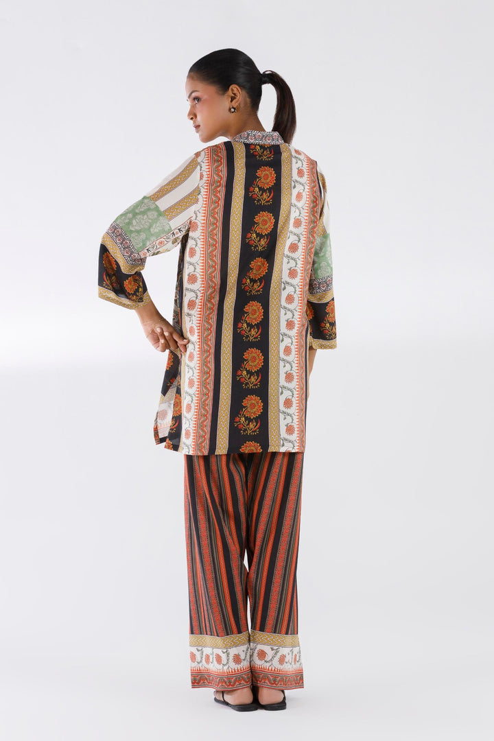 Linen Multi Stitched Suit - Sana Safinaz