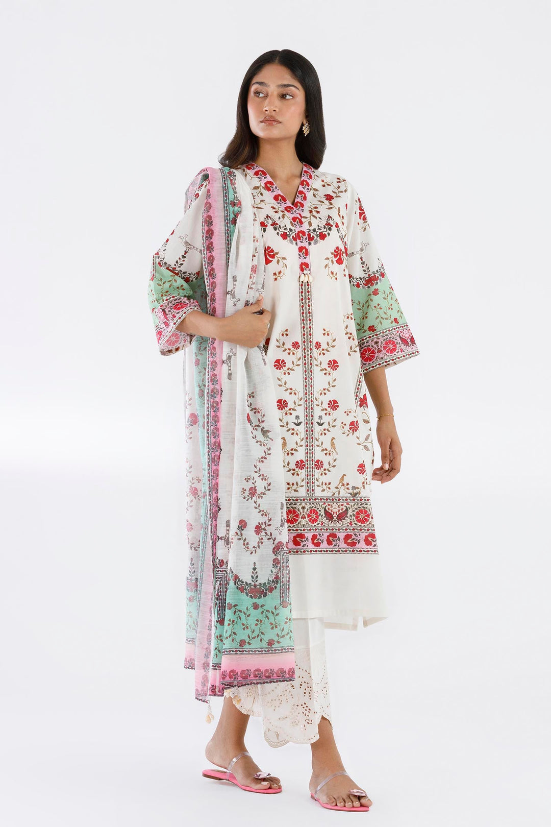 Lawn Multi Stitched Suit - Sana Safinaz