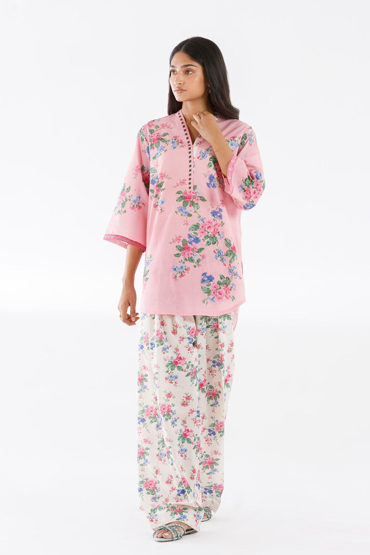 Lawn Pink Stitched Suit - Sana Safinaz