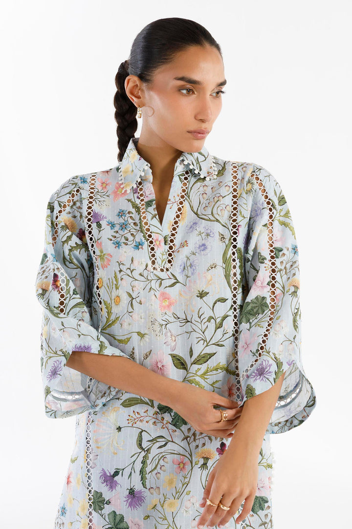 Lawn Grey Stitched Suit - Sana Safinaz