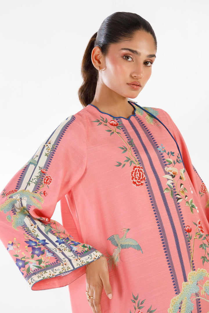 Raw Silk Pink Kurti - Sana Safinaz