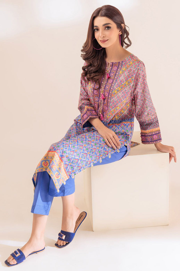 Lawn Blue 2 Piece Stitched Suit - Bonanza