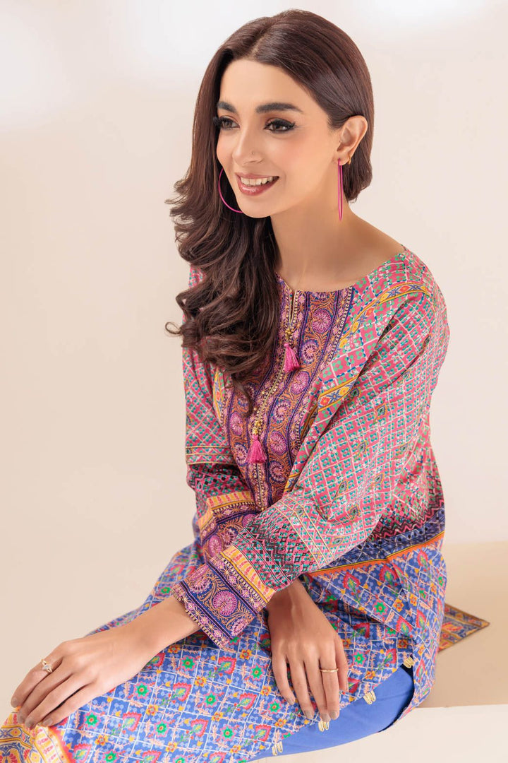 Lawn Blue 2 Piece Stitched Suit - Bonanza