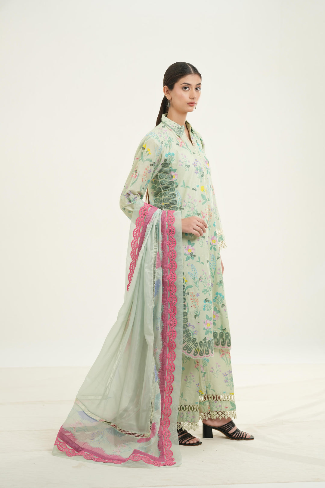 Sunlaced Green - Afrozeh Haze Summer Edit '26 Stitched
