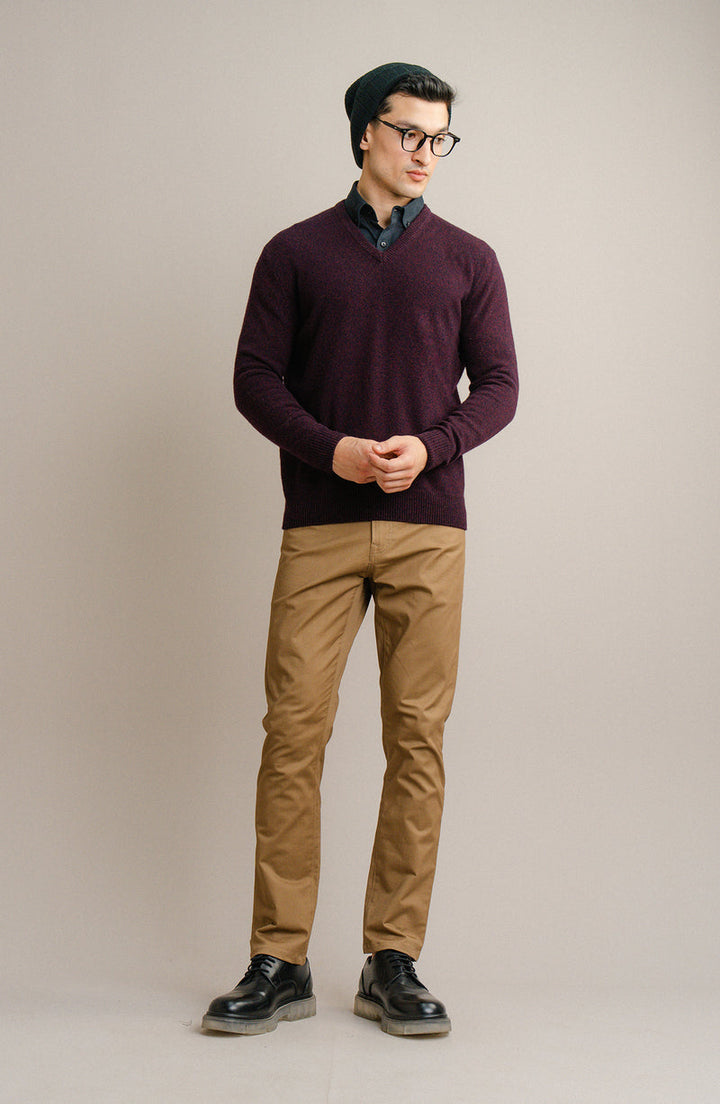 Lambs Wool Olive Designer Cardigan - Cambridge