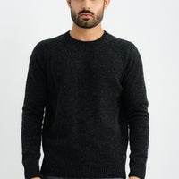Plain Charcoal Raglan Crew Full Sleeves Sweater - Cambridge