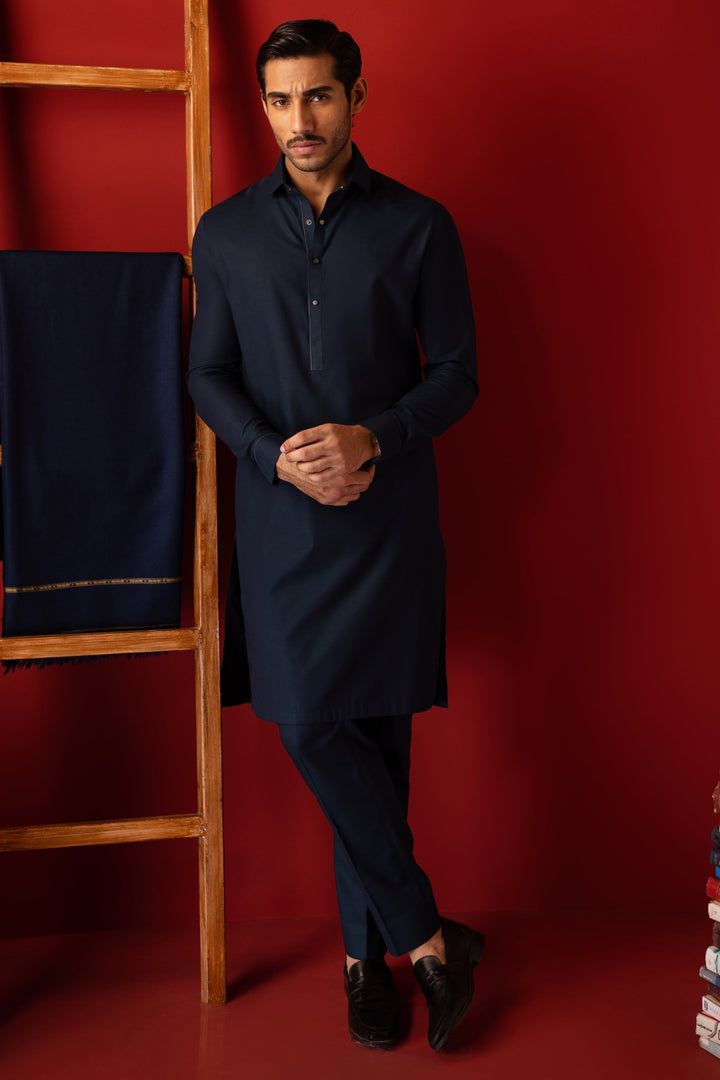 Cotton Teal Kurta Trouser - Cast & Crew