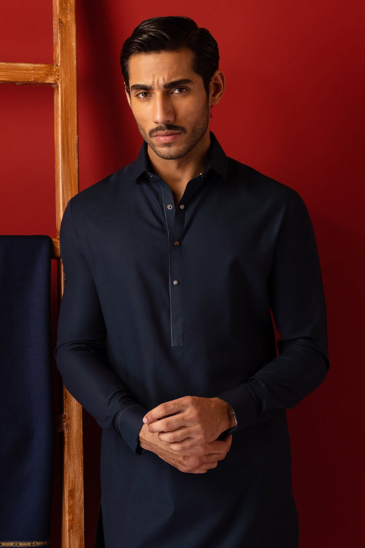 Cotton Teal Kurta Trouser - Cast & Crew