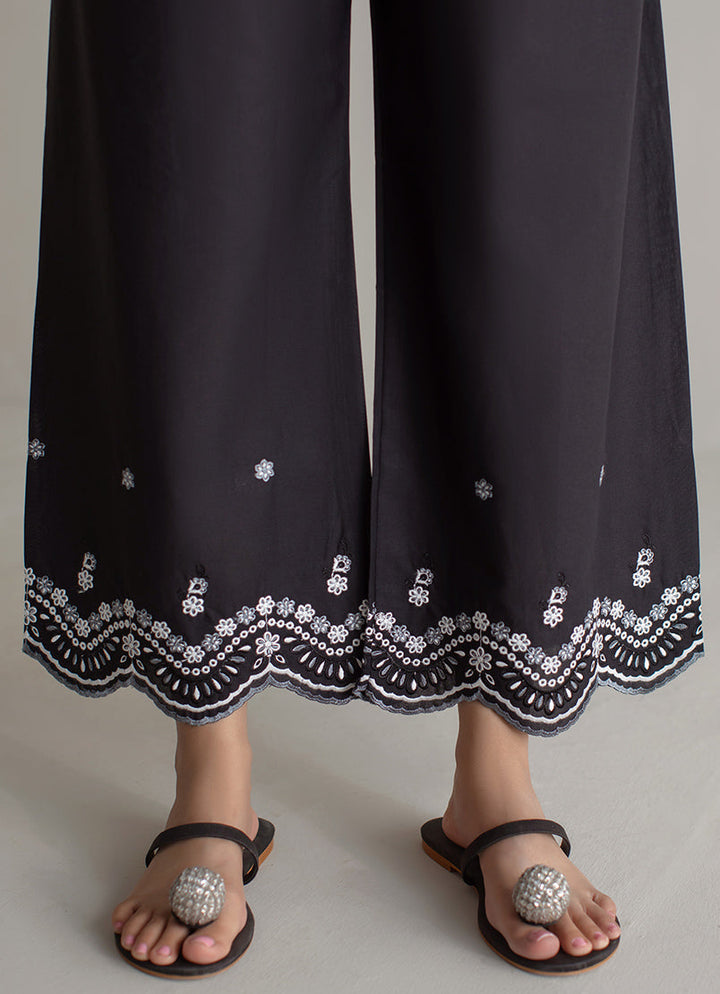 Pure Cotton Black Trouser - Image