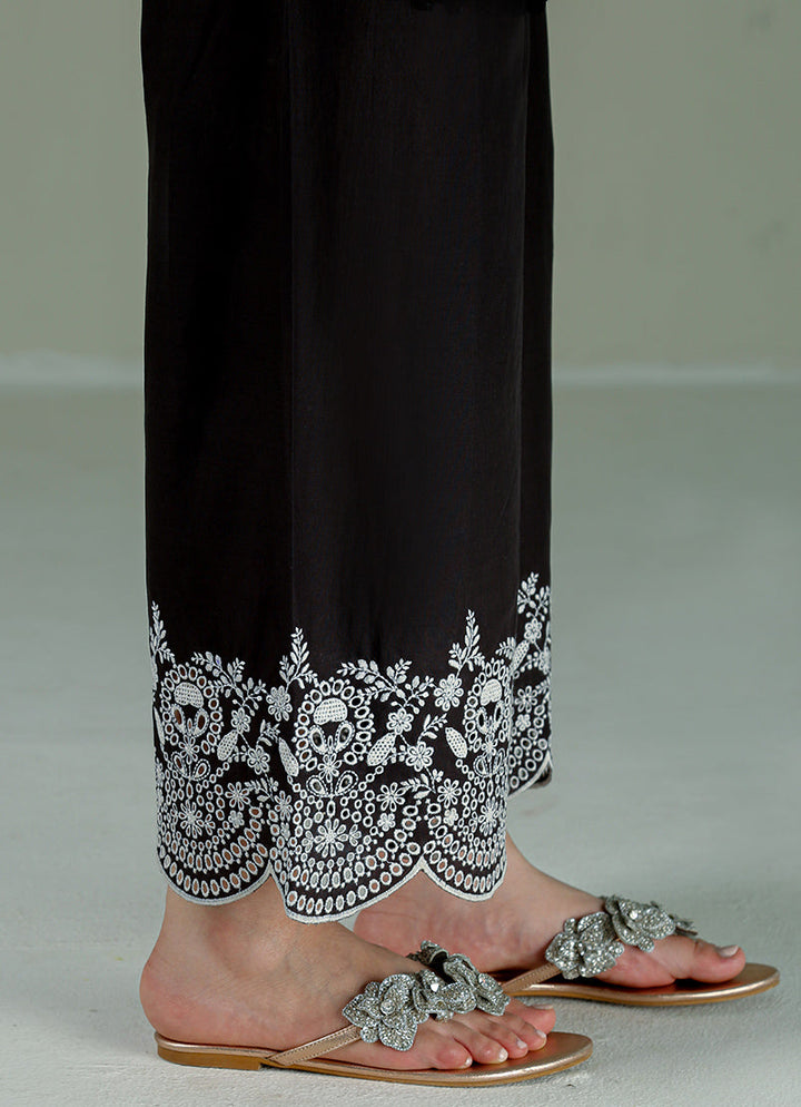 Pure Cotton Black Trouser - Image