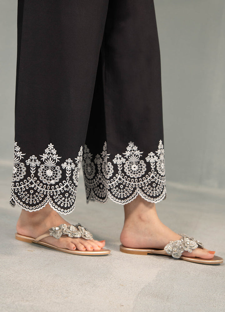 Pure Cotton Black Trouser - Image
