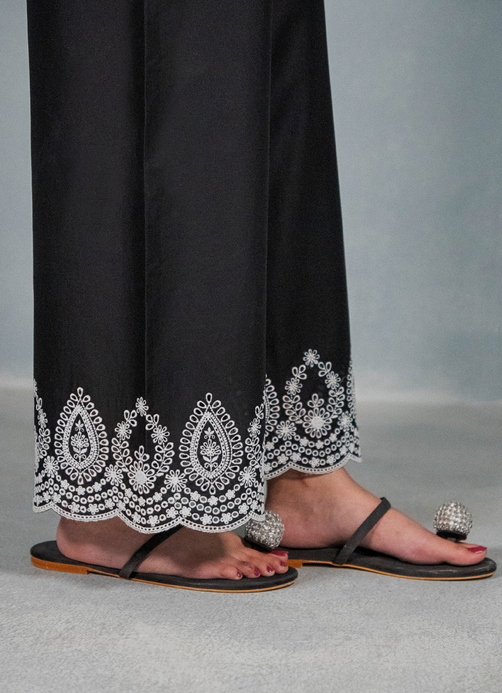 Pure Cotton Black Trouser - Image