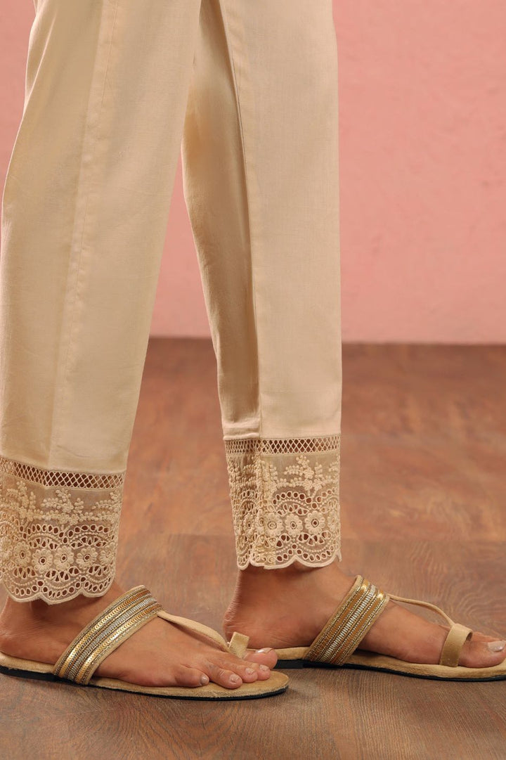 Cambric Beige Trouser - Almirah