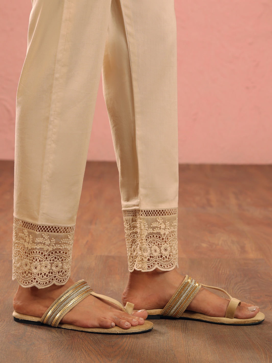 Cambric Beige Trouser - Almirah