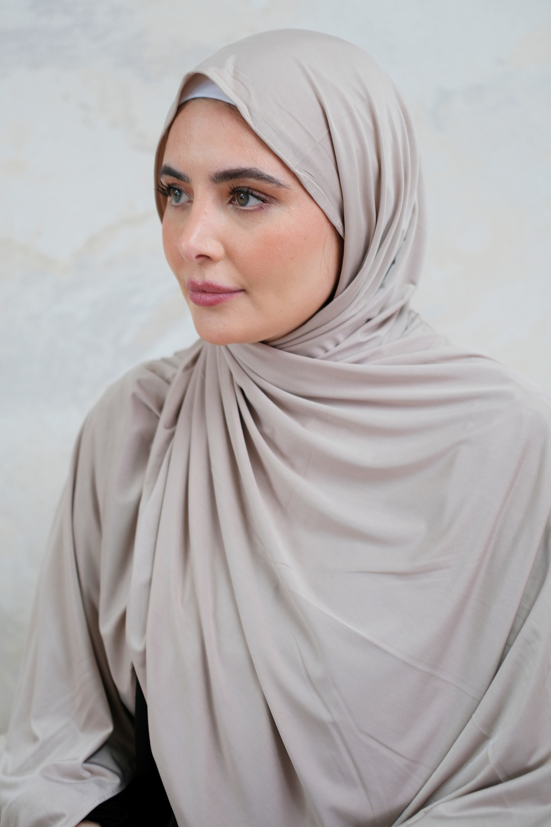 Taupe Fluid Jersey Hijab