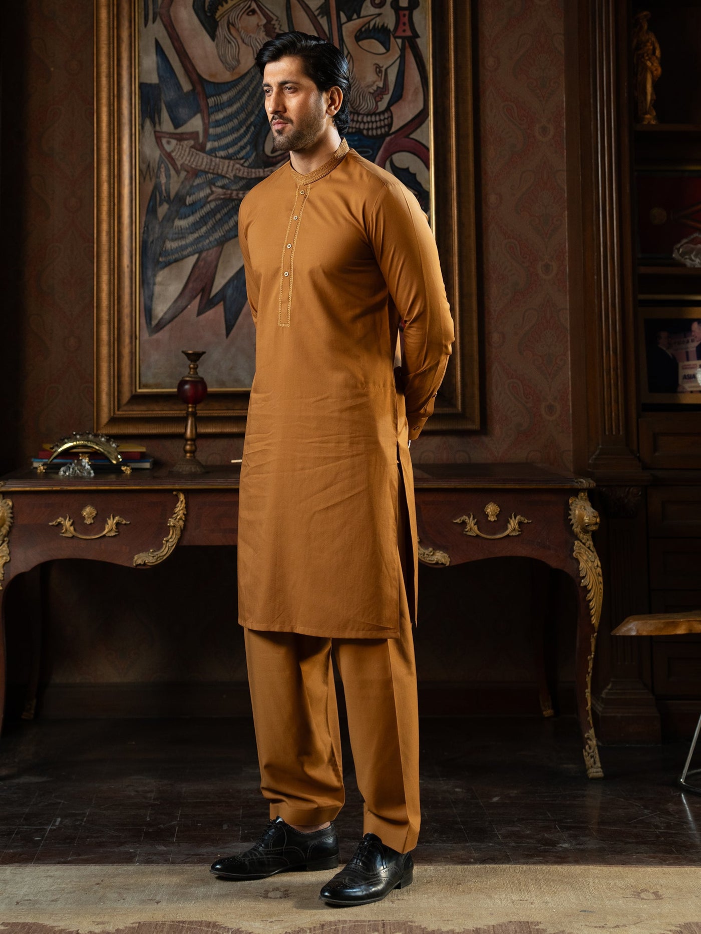 Blended Burberry Cathay Spice Kurta Trouser - J. Junaid Jamshed