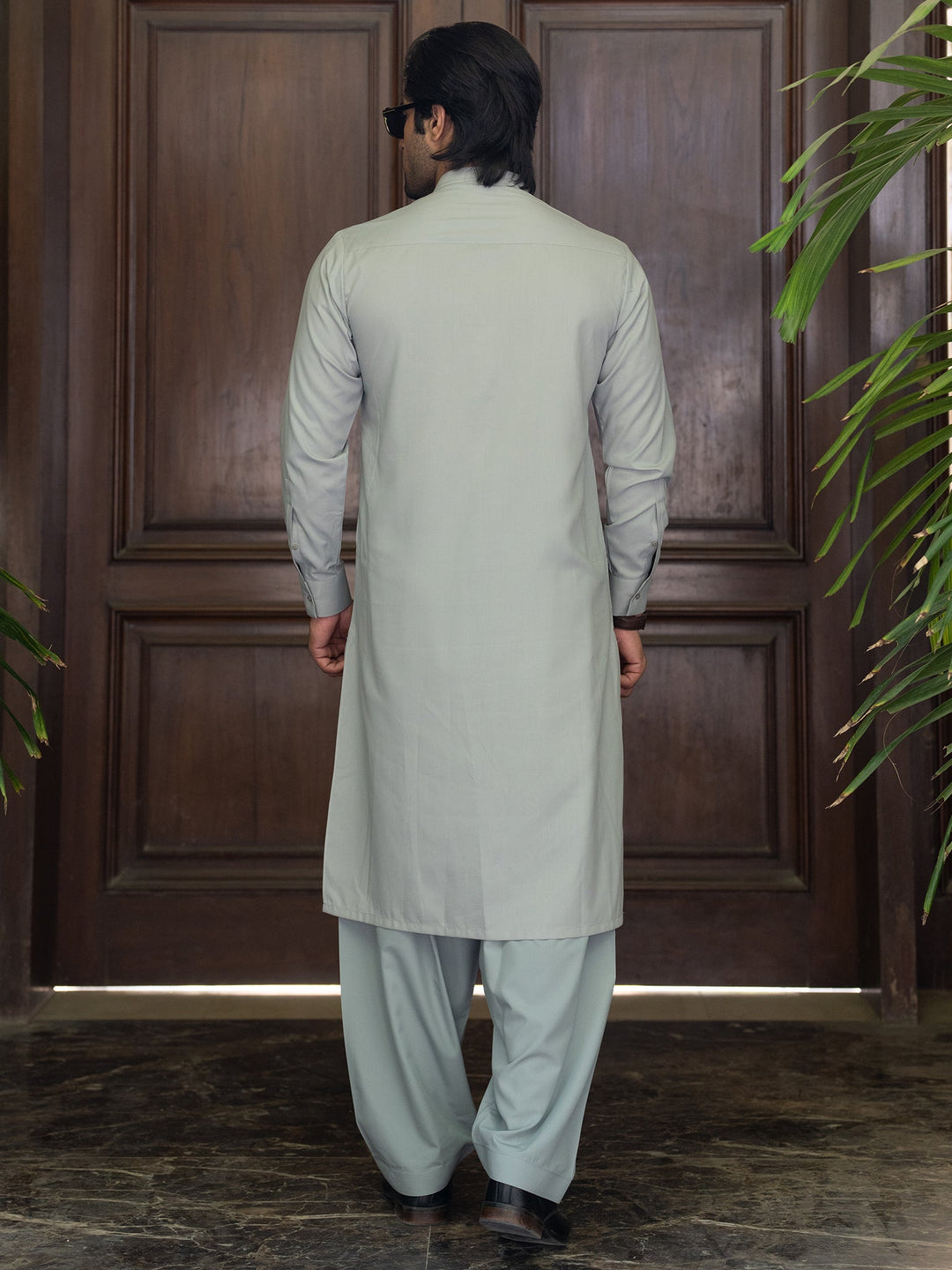 Blended Aluminium Kurta Trouser - J. Junaid Jamshed