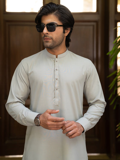 Blended Aluminium Kurta Trouser - J. Junaid Jamshed