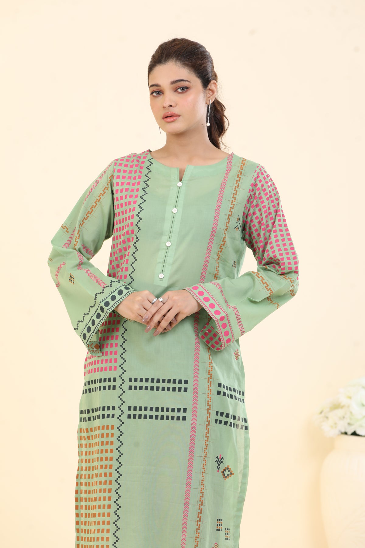 Lawn Light Green Kurti - Limelight Summer Collection