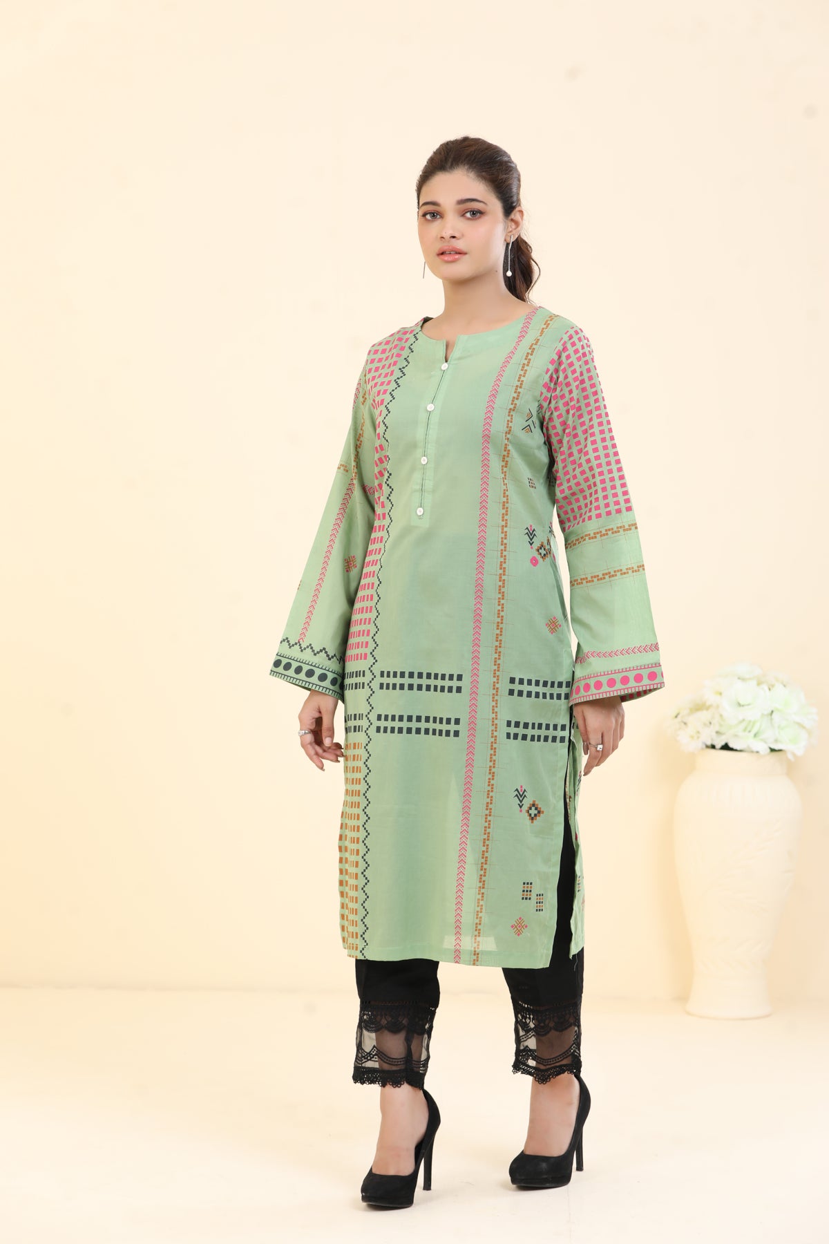 Lawn Light Green Kurti - Limelight Summer Collection