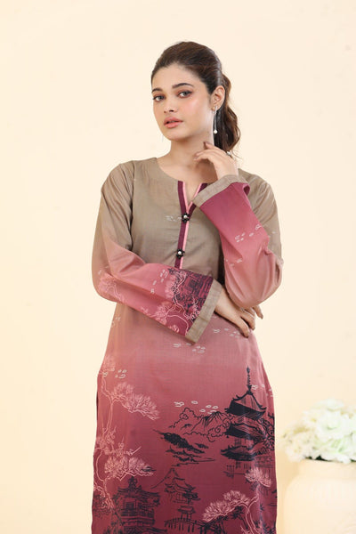 Lawn Red Kurti - Limelight Summer Collection