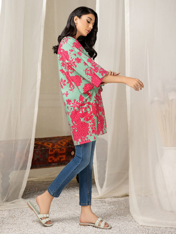 Lawn Mint Kurti - Limelight