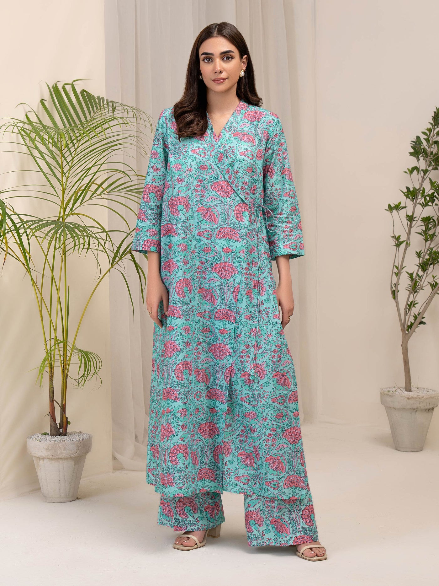 Lawn Mint Kurti - Limelight