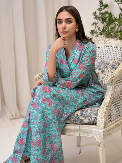 Lawn Mint Kurti - Limelight