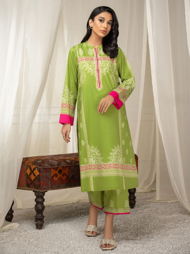 Lawn Green Stitched Suit - Limelight