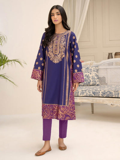 Lawn Purple Stitched Suit - Limelight