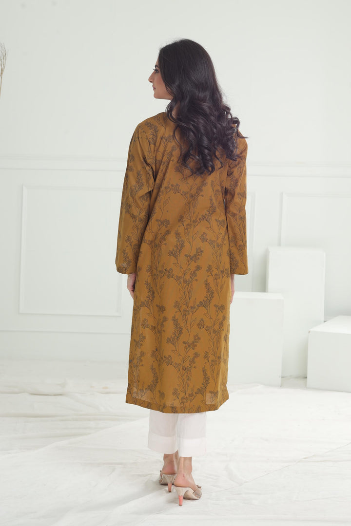 Khaddar Olive Kurti - Limelight