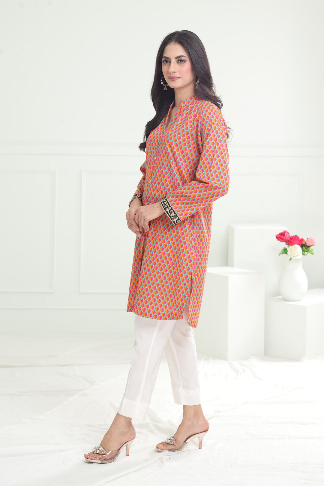 Khaddar Pink Kurti - Limelight