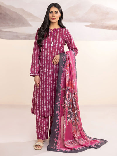 Lawn Pink Stitched Suit - Limelight