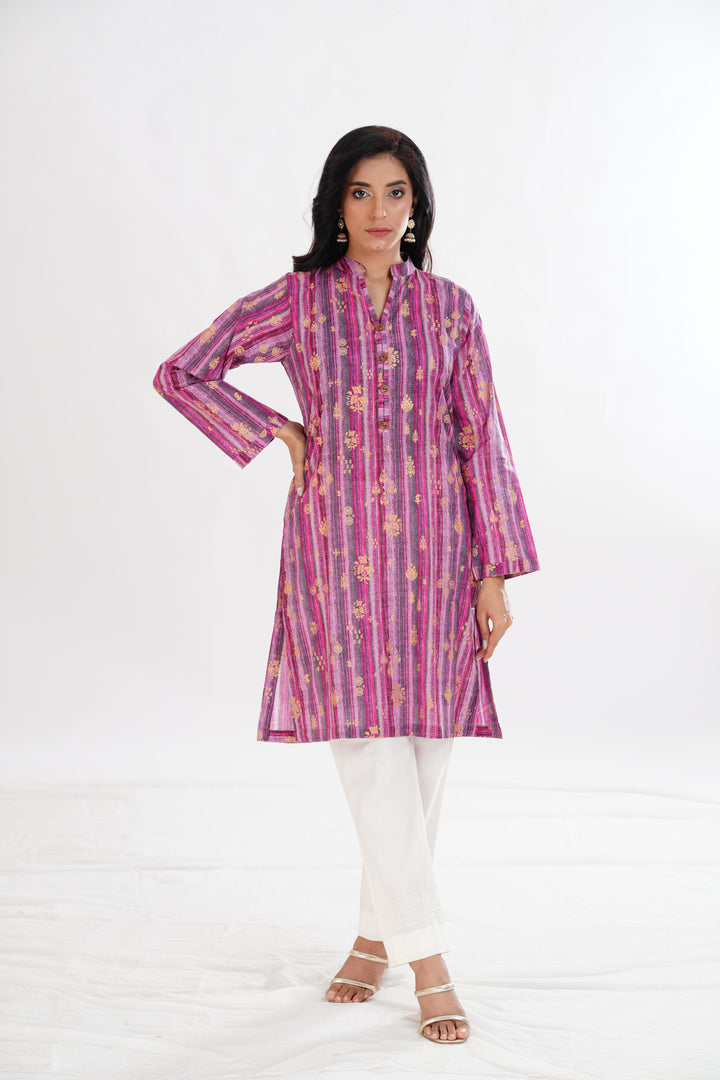 Lawn Pink Kurti - Limelight