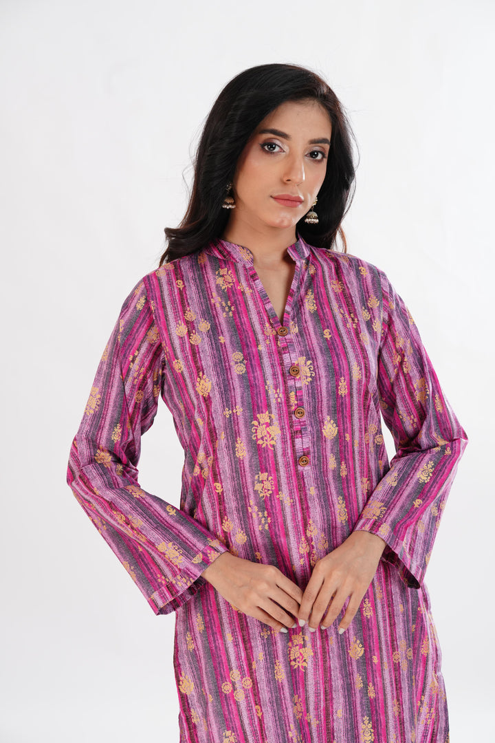 Lawn Pink Kurti - Limelight