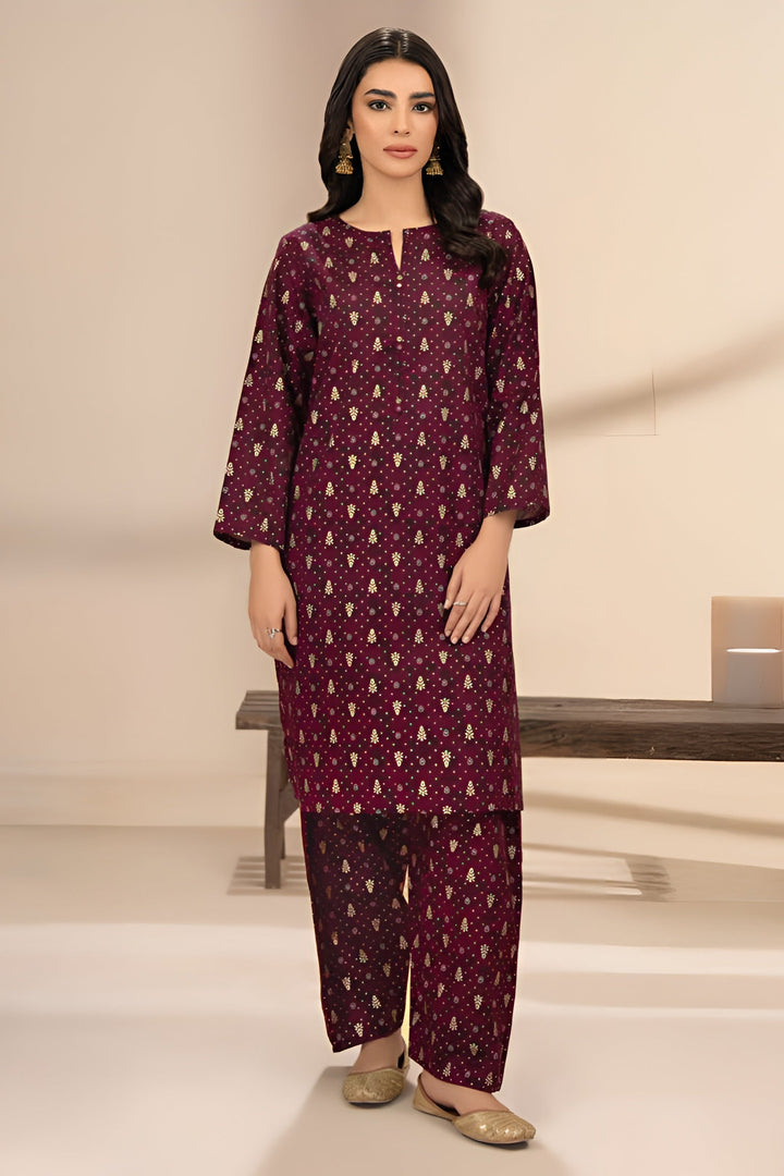 Lawn Maroon Kurti - Limelight