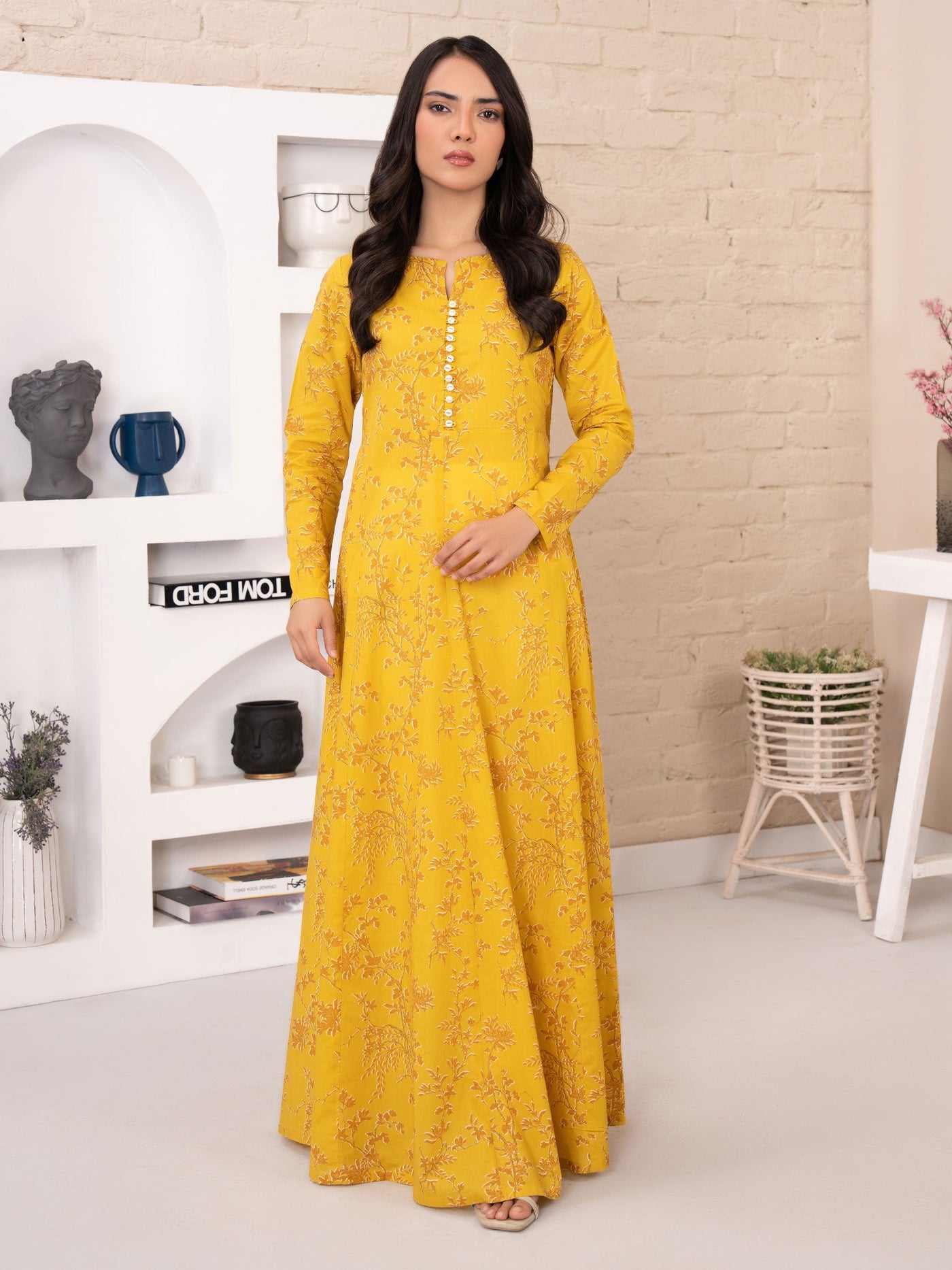 Lawn Yellow Kurti - Limelight