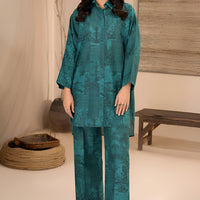 Lawn Teal Kurti - Limelight