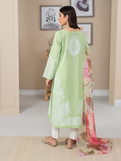 Lawn Green Stitched Suit - Limelight