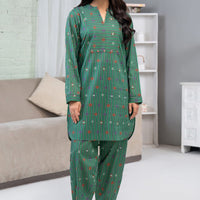 Lawn Teal Kurti - Limelight