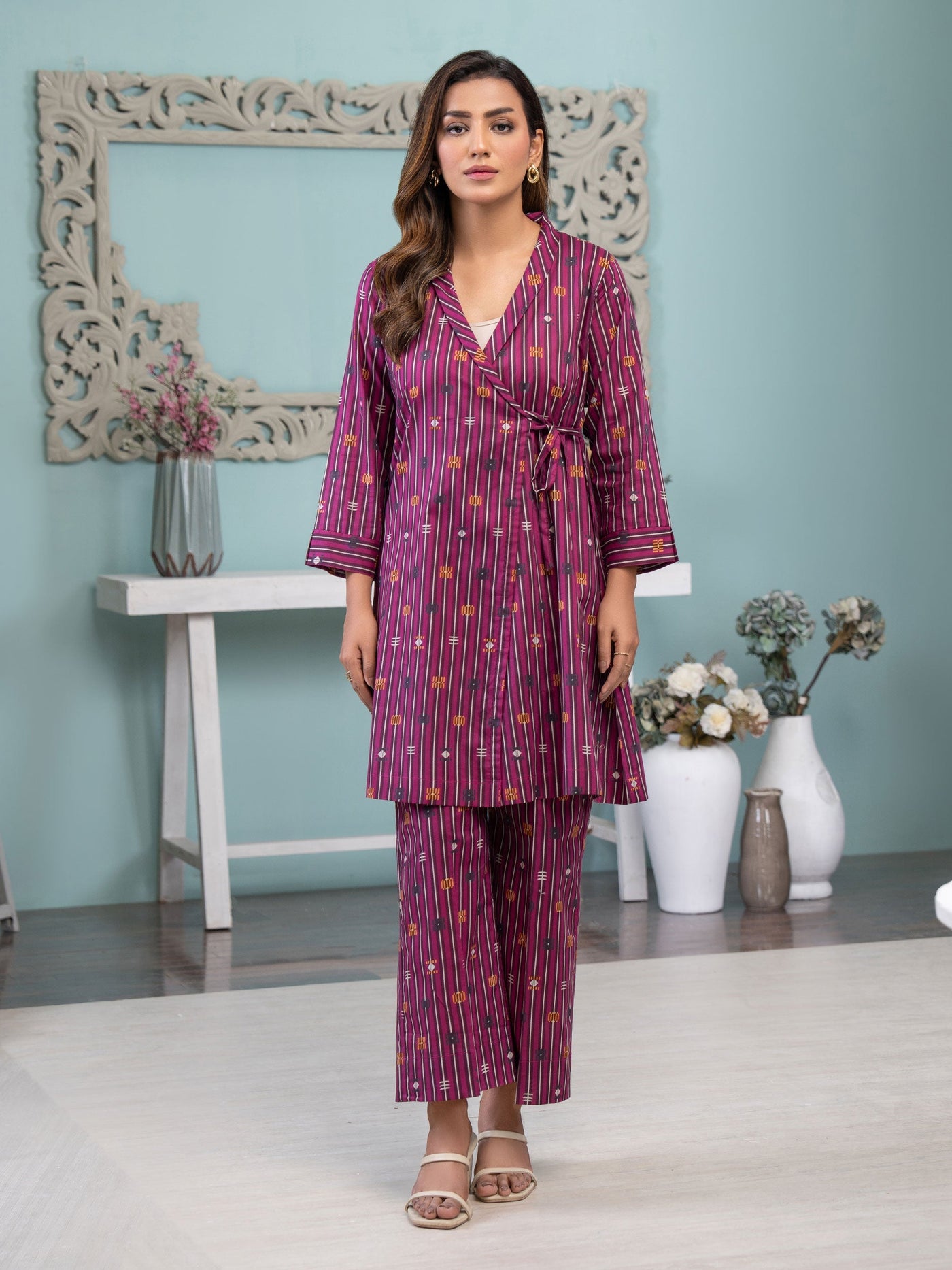 Lawn Purple Kurti - Limelight