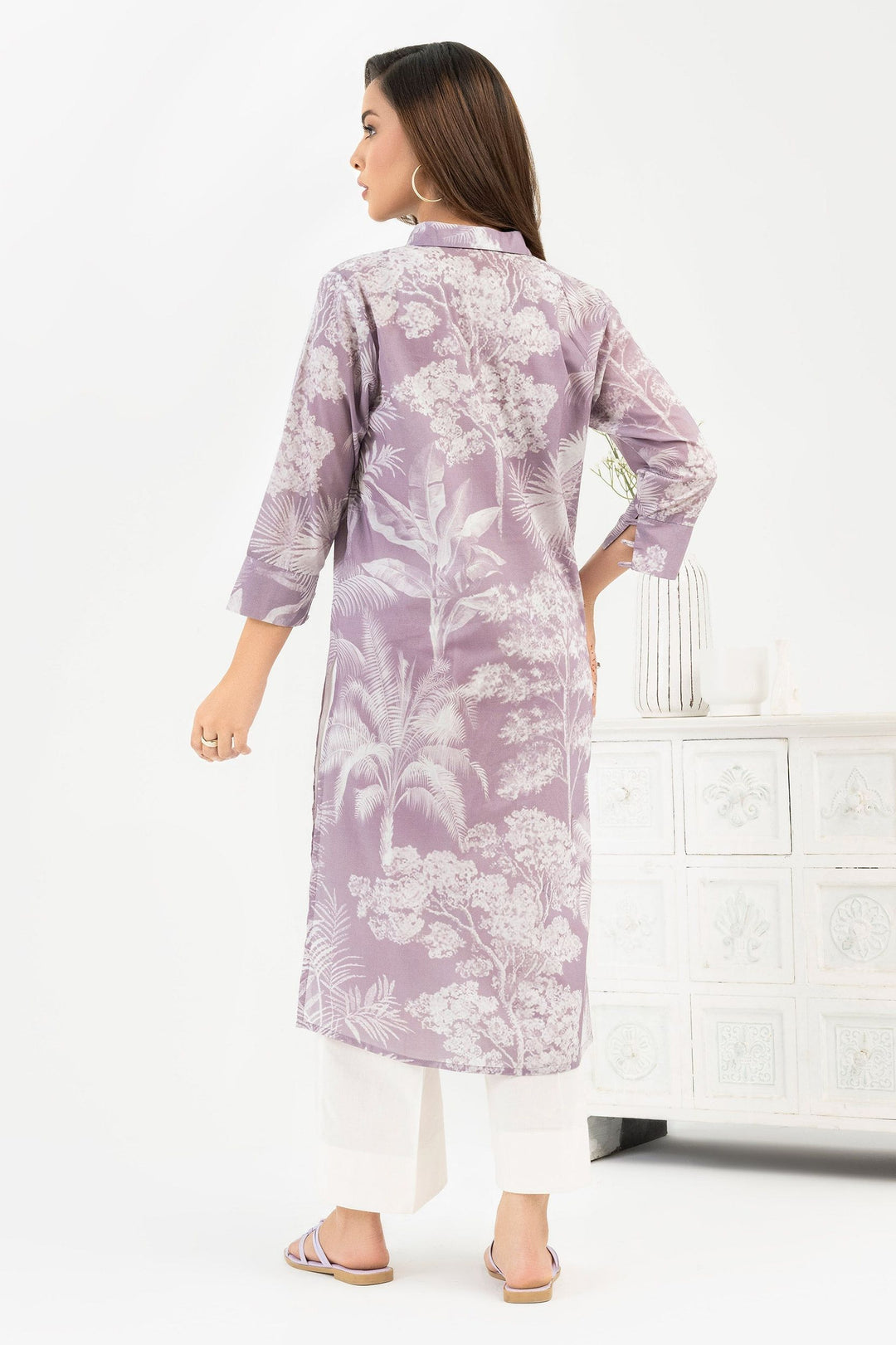 Lawn Purple Kurti - Limelight