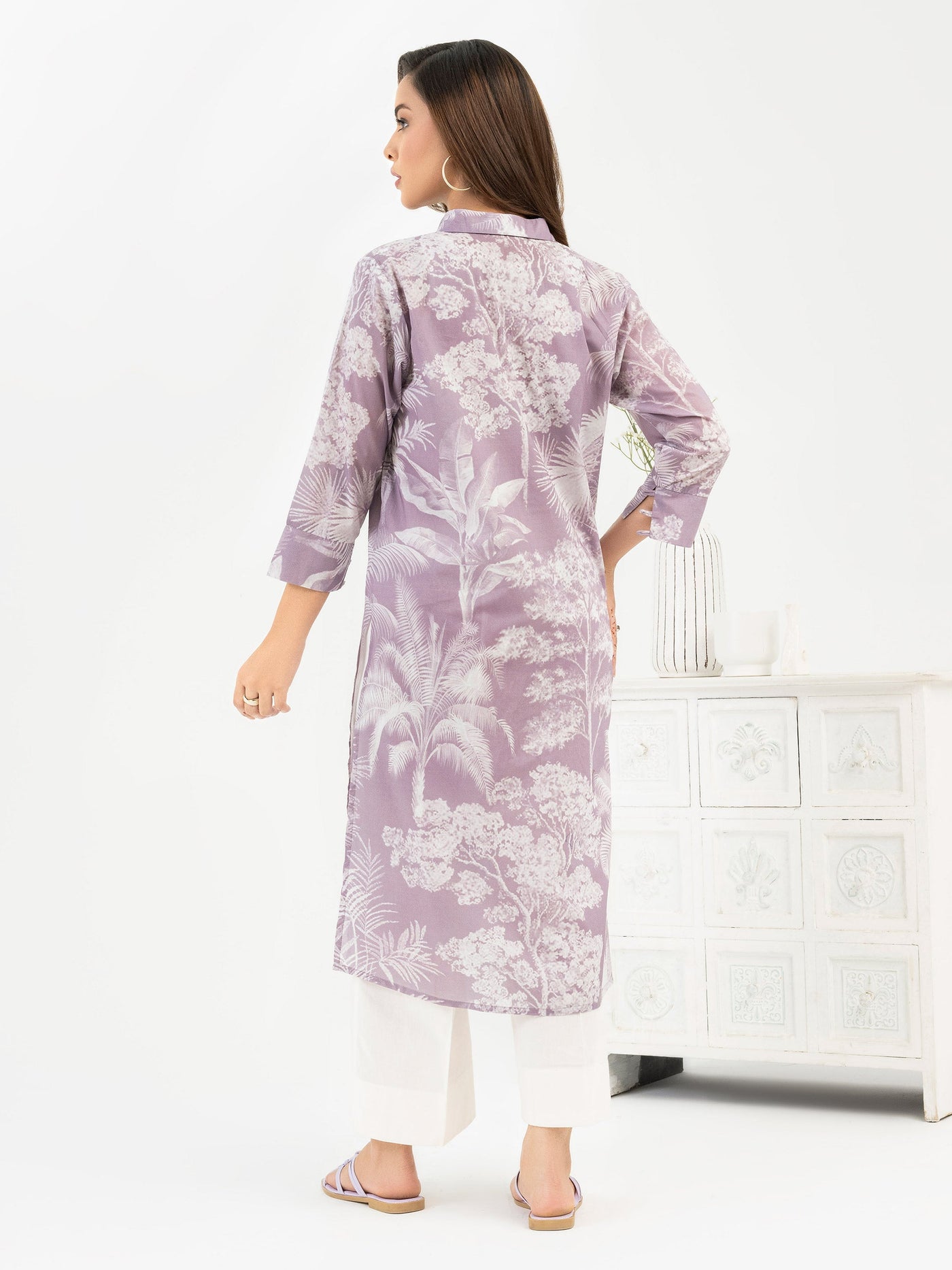 Lawn Purple Kurti - Limelight