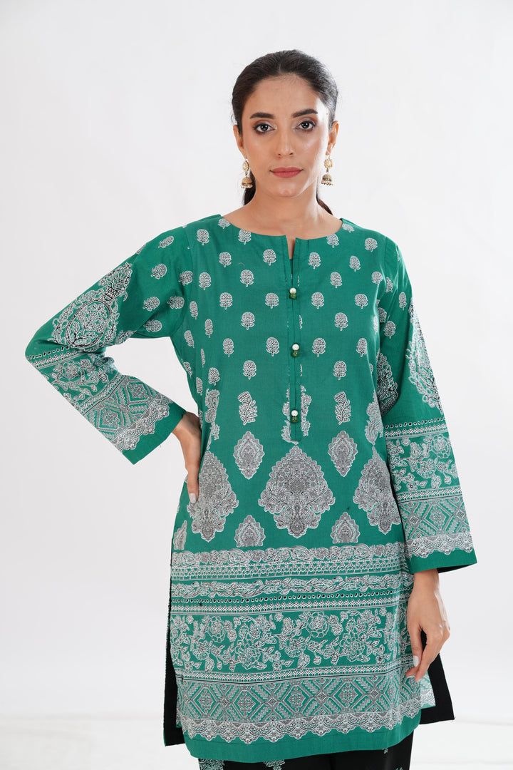 Lawn Green Stitched Suit - Limelight