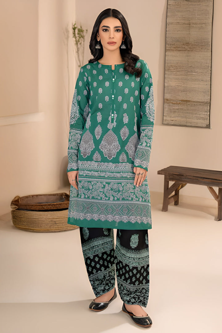 Lawn Green Stitched Suit - Limelight