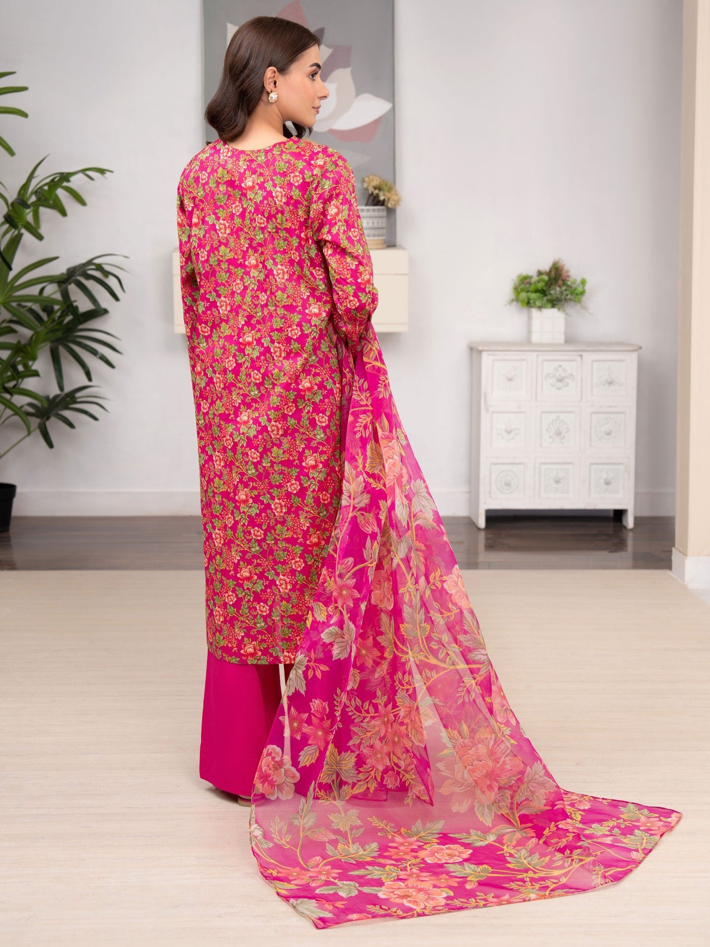 Lawn Pink Stitched Suit - Limelight