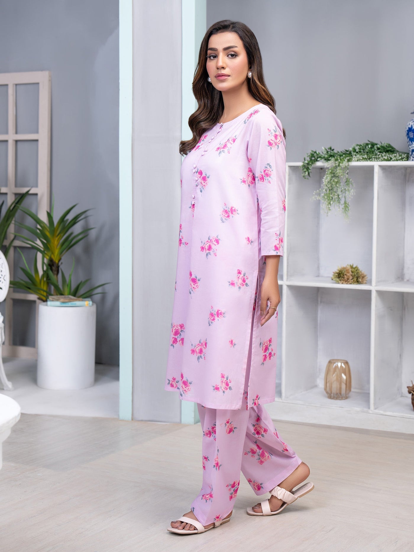 Lawn Pink Kurti - Limelight