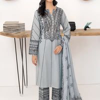 Lawn Grey Stitched Suit - Limelight